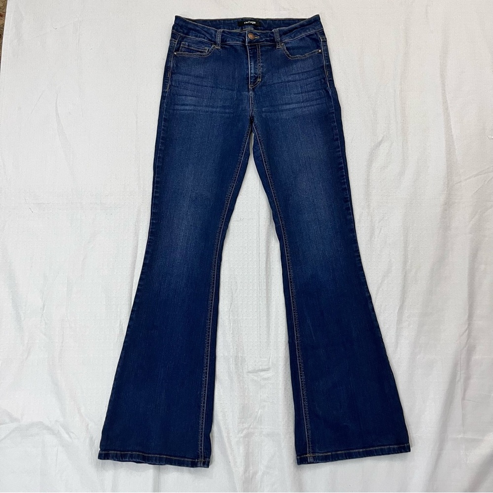 Refuge ladies Dark Blue Flare Jeans size 10